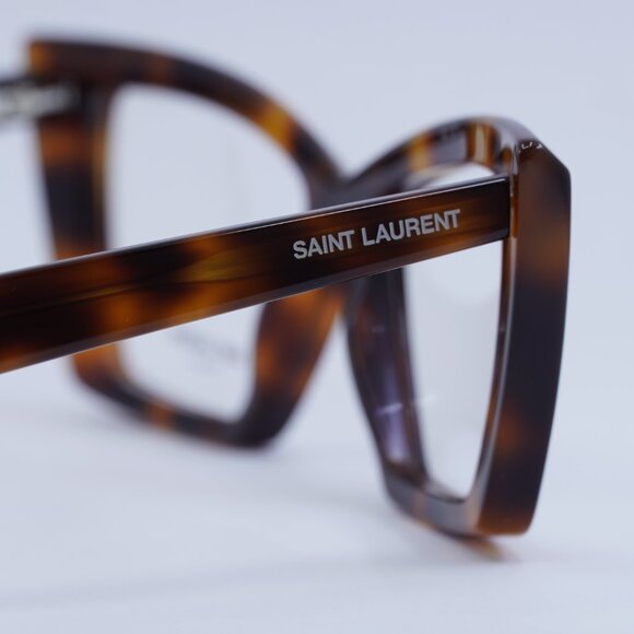 Saint Laurent SL657OPT 002 Eyeglasses Havana 54mm Square Frame main image 9